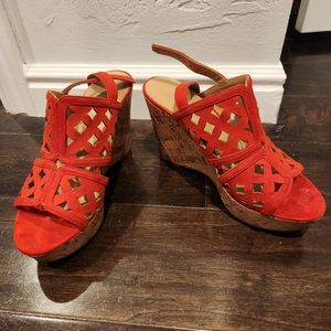 Franco Sarto Red Wedge